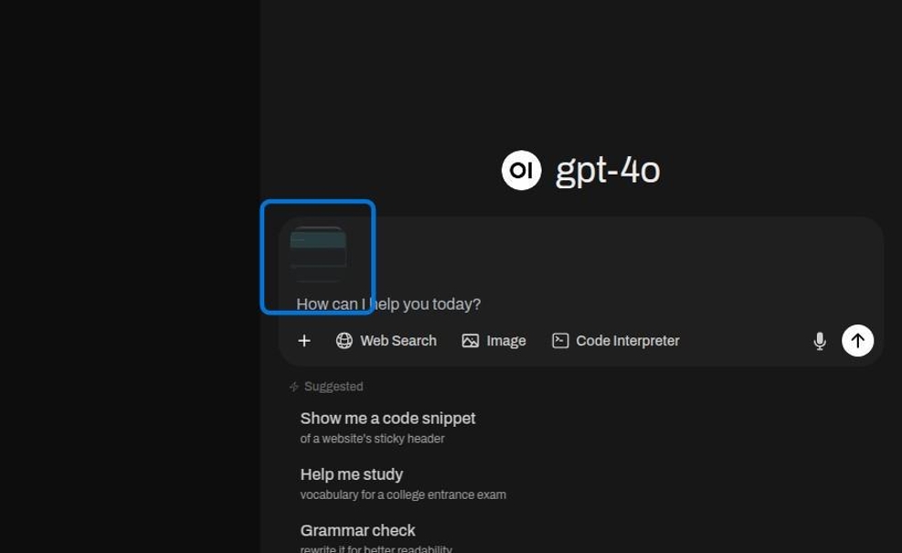 Captured Image in Chat