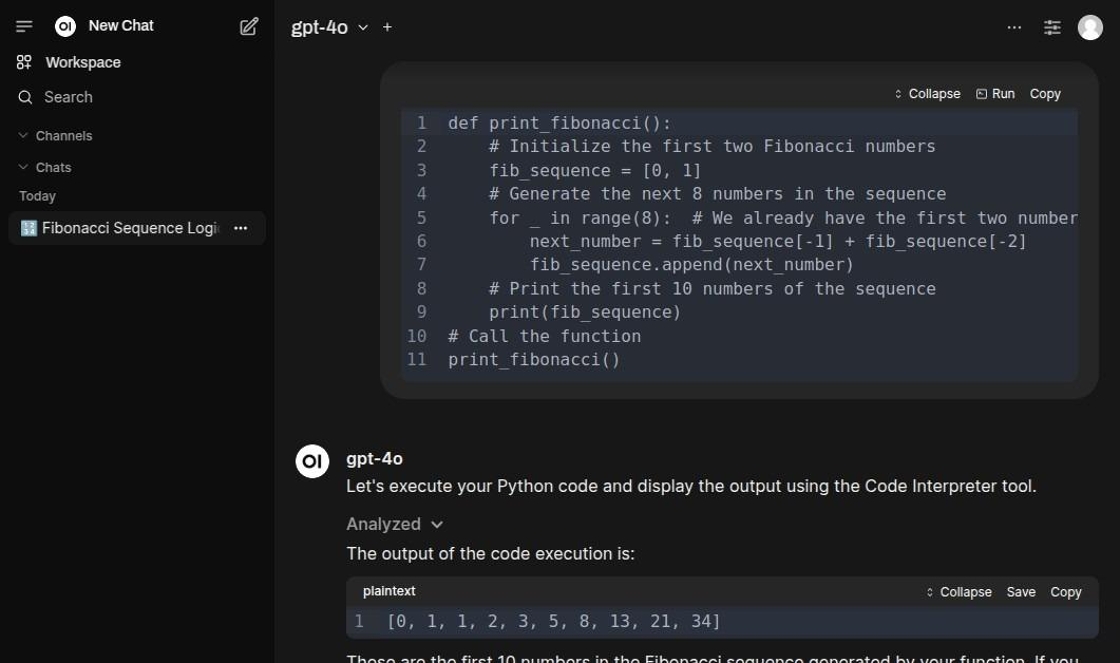 Code Execution Output