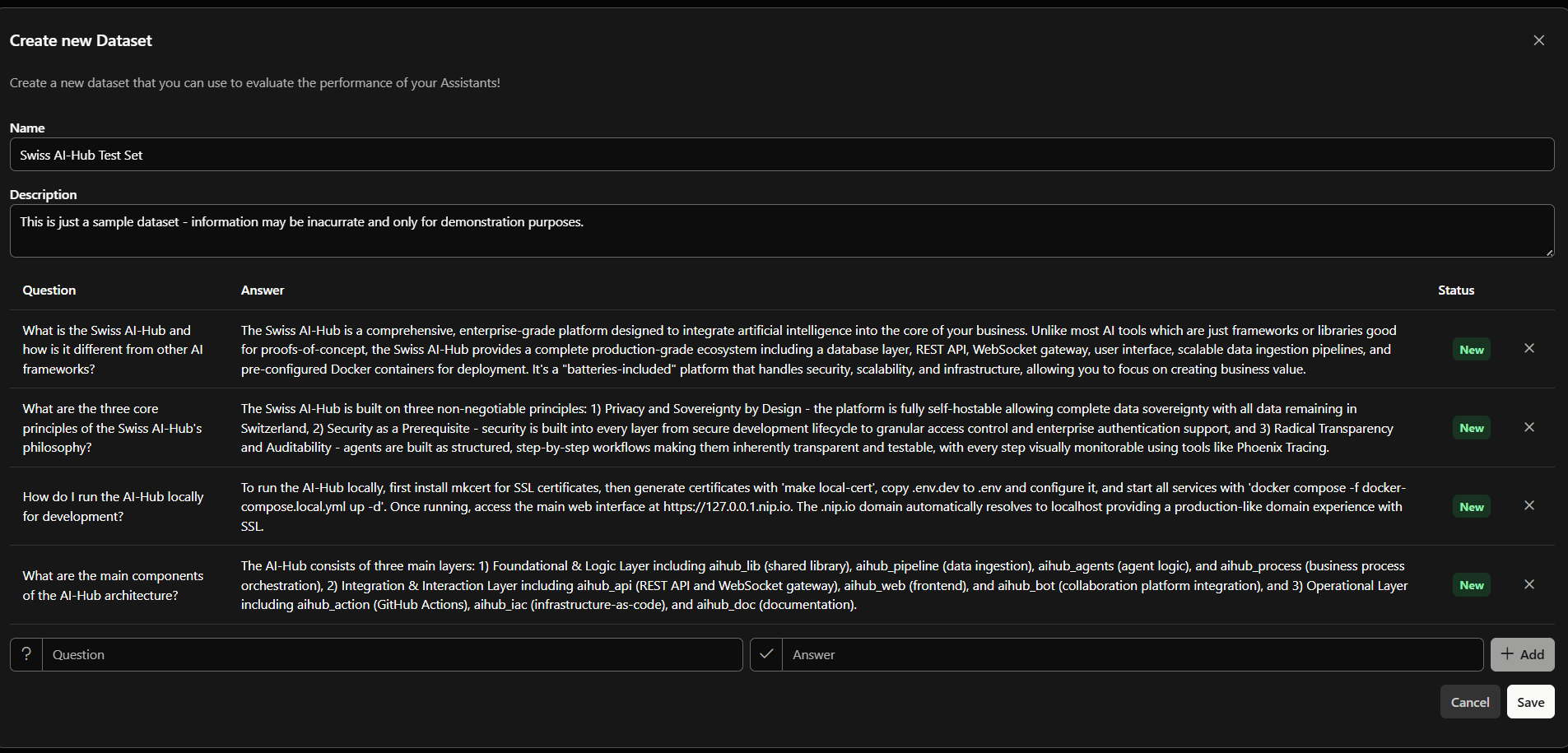 Creating a Dataset